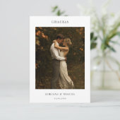 モダンでエレガントなスペイン風ウェディング Gracias フォト サンキューカード (スタンド正面)