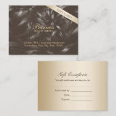 モダンでエレガントなタンの毛の美しいのギフト券 割引カード (正面/裏面)