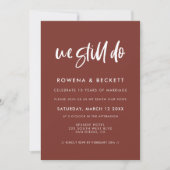 モダンでエレガントなテラコッタ 私たちはまだ愛を誓う 招待状 (正面)