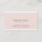 モダンでエレガントなデザイン トレンディなピンクのプレーン モノグラム 名刺 (裏面)