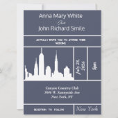 モダンでエレガントなニューヨークシティのスカイライン招待状 招待状 (正面)