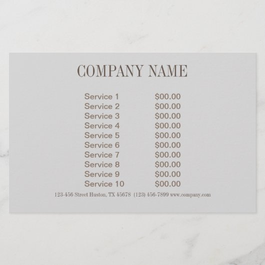 モダンでエレガントなネイルサロン チラシ (裏面)