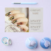 モダンでエレガントなネイルサロン チラシ (シングル)