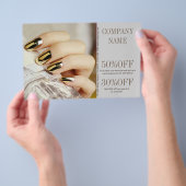 モダンでエレガントなネイルサロン チラシ (ハンドル)