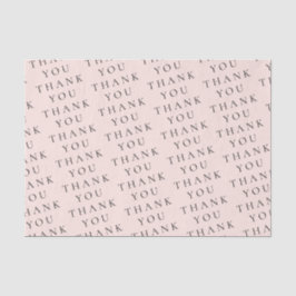 モダンでエレガントなピンクとブラックのカスタムサンキューデザイン 薄葉紙