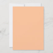 モダンでエレガントなピーチファズの結婚式 招待状 (裏面)