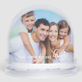 モダンでエレガントなファミリースクリプト 2 フォト ネーム入り