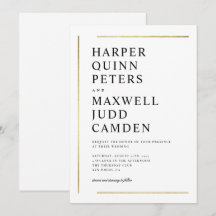 モダンでエレガントなブラックとホワイトのミニマルウェディング