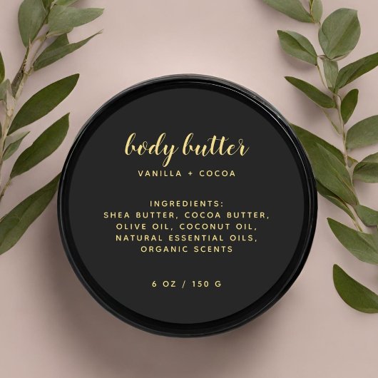 モダンでエレガントなブラックの成分一覧 ラウンドシール