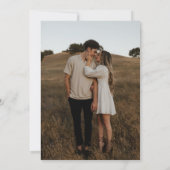 モダンでエレガントなブラック＆ホワイトのウェディング 招待状 (裏面)