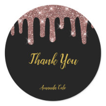 モダンでエレガントなブラック ローズゴールド パーソナライズ