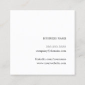 モダンでエレガントなブルーグレーのコンサルタント スクエア名刺 (裏面)