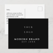 モダンでエレガントなプロフェッショナルロゴ ポストカード (正面/裏面)