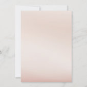 モダンでエレガントなベージュとグリーンの結婚式招待状 招待状 (裏面)