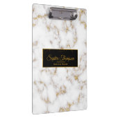 モダンでエレガントなホワイトゴールドの大理石の名前-クリップボード クリップボード (右)