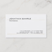 モダンでエレガントなホワイトゴールドの粋なシンプルな設計 名刺 (正面)