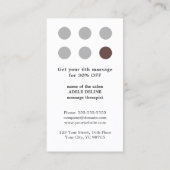 モダンでエレガントなマッサージセラピストのロイヤリティカード ロイヤリティカード (裏面)