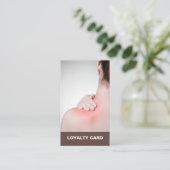 モダンでエレガントなマッサージセラピストのロイヤリティカード ロイヤリティカード (スタンド正面)