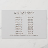 モダンでエレガントなマニキュア ネイル ネイルサロン チラシ (裏面)