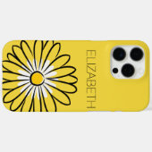モダンでエレガントなミニマリストのヒナギクの花とテキスト Case-Mate iPhoneケース (裏面 (横))