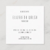 モダンでエレガントなミニマルなグラデーションラインのデザイン スクエア名刺 (裏面)