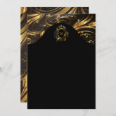 モダンでエレガントなメニューまたは招待状 招待状 (正面/裏面)