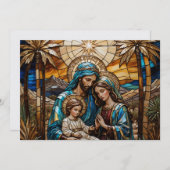 モダンでエレガントなユニークなキリストの誕生を祝う信仰ホリデーカード シーズンカード (正面/裏面)