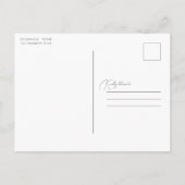 モダンでエレガントなライフセレブレーション招待状 ポストカード (裏面)