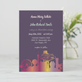 モダンでエレガントなラスベガス市街地のスカイライン 招待状 (スタンド正面)