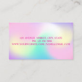 モダンでエレガントなラッシュ , ホログラフィック 名刺 (裏面)