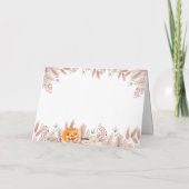 モダンでエレガントなリトルブー ボーホー ゴースト ベイビー シャワー サンキューカード (裏面)