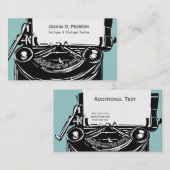 モダンでエレガントなレトロの作家のヴィンテージのタイプライター 名刺 (正面/裏面)