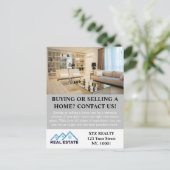 モダンでエレガントな不動産エージェントの物件写真 ポストカード (スタンド正面)