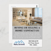 モダンでエレガントな不動産エージェントの物件写真 ポストカード (正面/裏面)