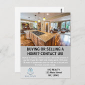 モダンでエレガントな不動産エージェント用カスタムポストカード ポストカード (正面/裏面)