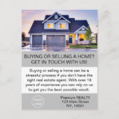 モダンでエレガントな不動産エージェント カード (正面)