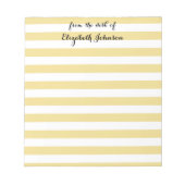 モダンでエレガントな個人化された学校教師の名前 ノートパッド (正面)