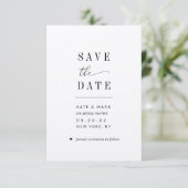 モダンでエレガントな写真なしの結婚式の招待状(Save the Date) セーブザデート (スタンド正面)