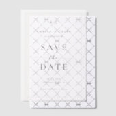 モダンでエレガントな写真フレーム付き結婚式のSave the Date ベラム紙招待状 (オフセット (招待状))