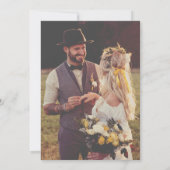 モダンでエレガントな写真付き結婚式招待状 招待状 (裏面)