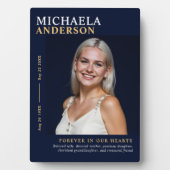 モダンでエレガントな写真記念プレート 卓上 フォトプラーク (正面)