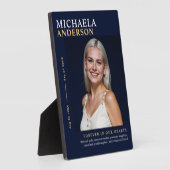 モダンでエレガントな写真記念プレート 卓上 フォトプラーク (側面)