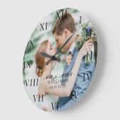 モダンでエレガントな写真 新婚 結婚記念日 ラージ壁時計 (傾斜)