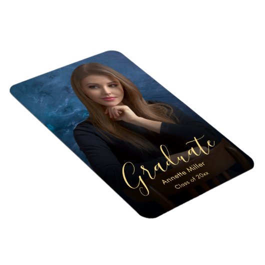 モダンでエレガントな卒業発表写真 マグネット (右側)