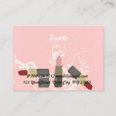 モダンでエレガントな口紅のファッションMUAのメーキャップアーティスト 名刺 (裏面)