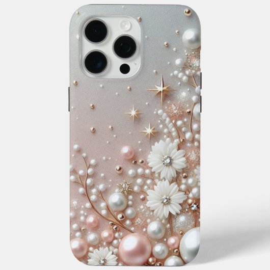モダンでエレガントな可愛い金の真珠 バレンタインデー Case-Mate iPhoneケース (裏面)