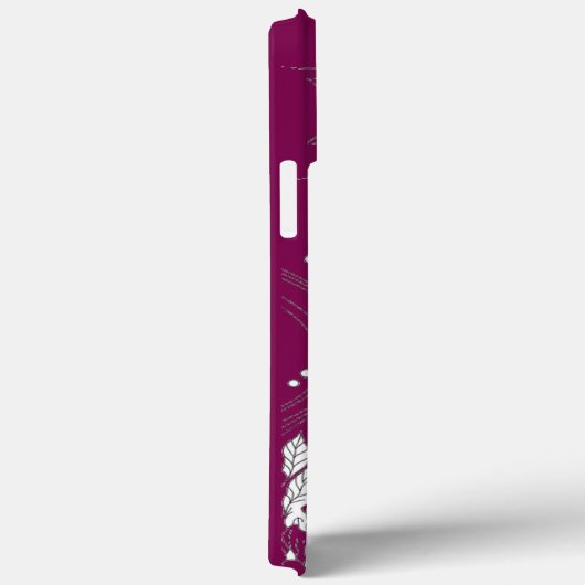 モダンでエレガントな可愛らしいガーリーなシンプルフラワー Case-Mate iPhoneケース (裏面 / 右)