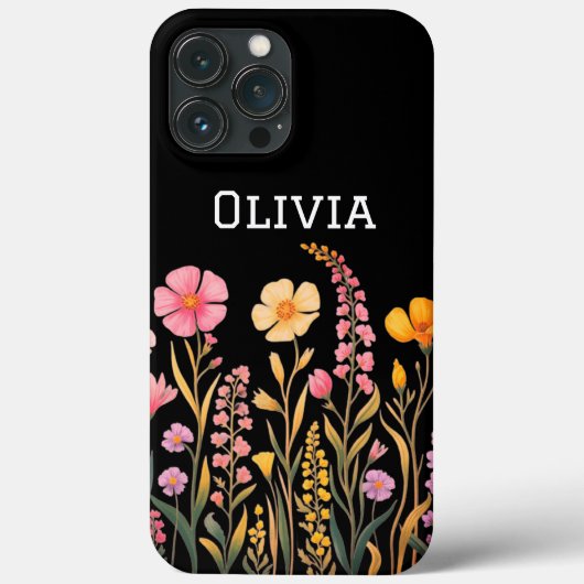 モダンでエレガントな可愛らしいシンプルな野の花 Case-Mate iPhoneケース (裏面)