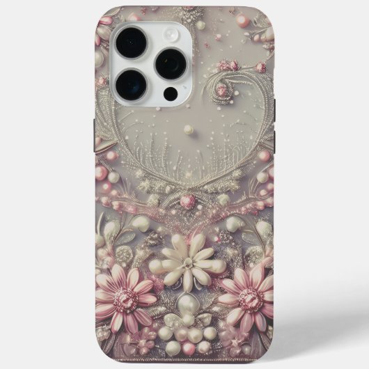 モダンでエレガントな可愛らしい金の真珠 バレンタインデー Case-Mate iPhoneケース (裏面)