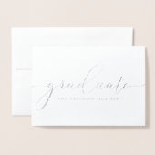 モダンでエレガントな大学院の原稿(実質ホイル) 箔カード (封筒付き正面)